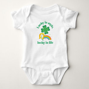 Sortudo no estilo sortudo na vida baby Camiseta