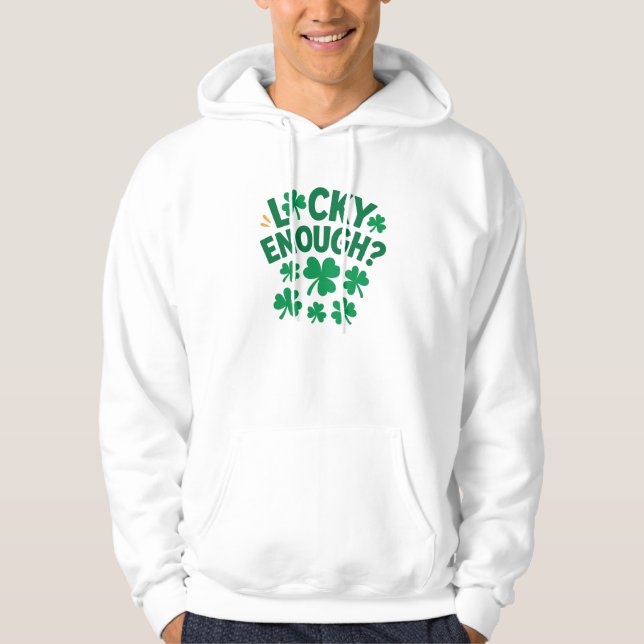 Sortudo o Suficiente? Camiseta Básica Divertida do (Frente)