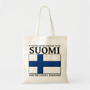 Sortudo o suficiente para ser bolsa tote finlandes