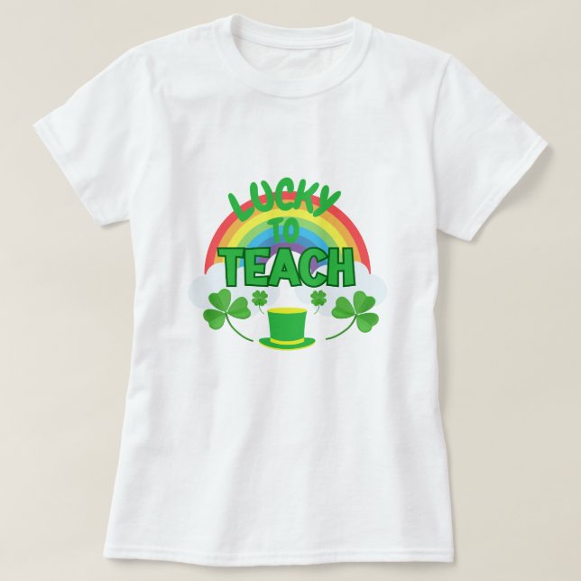 Sortudo para Ensinar – Camiseta de Professor do Di (Frente do Design)