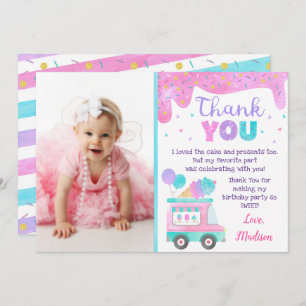 Sorvete Aniversário Obrigado Cartões 