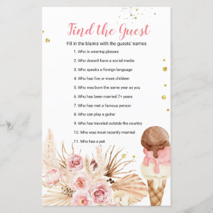 Sorvete Boho Pampas Grass Encontre o Jogo Convidad