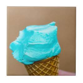 Sorvete com macro waffle