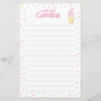 Sorvete Cone Kids Links - Papel de carta Carta
