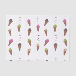 Sorvete Cones & Fitas Papel de Tecido de Aniversár