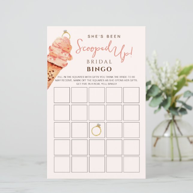 Sorvete de jogo Bridal Bingo (Em pé/Frente)