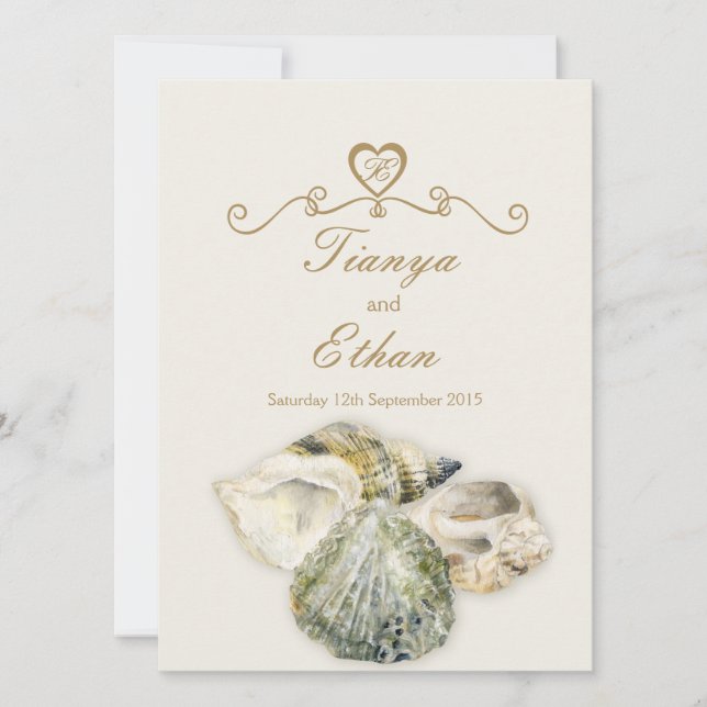 Sorvete de marfim de convite para casamento (Frente)