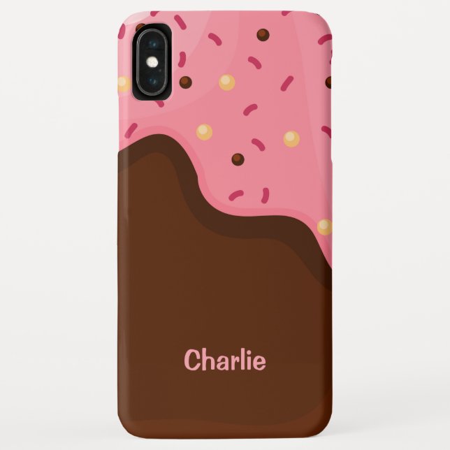 Sorvete de nome personalizado capas de telefone de (Verso)