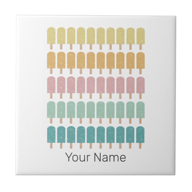 Sorvete de poços de popa Retro Summer Design (Frente)