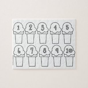 Sorvete de Quebra-cabeça de Contagem de Escolas Do