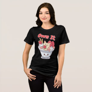 Sorvete de ti próprio com Kawaii Cat e morangos