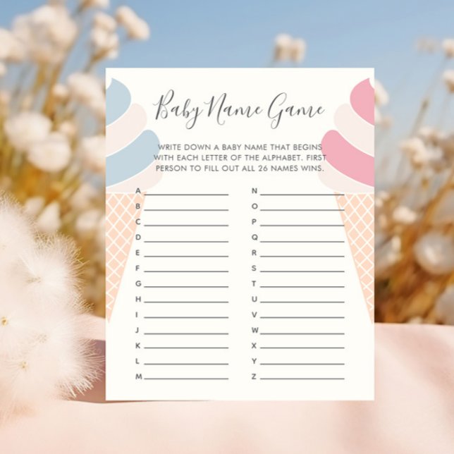 Sorvete de Waffle Pastel Gênero Revelar Nome do Be (Criador carregado)