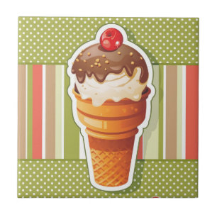 Sorvete do chocolate do vintage