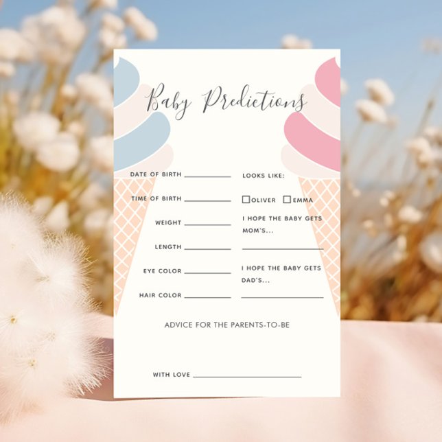 Sorvete Pastel Gênero Revele Predições De Bebês (Criador carregado)