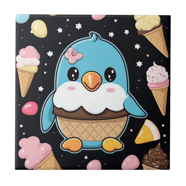 Sorvete Penguin Kawaii (Frente)