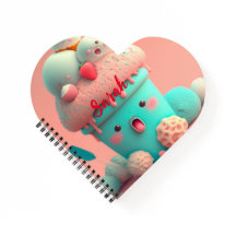 Sorvete rosa e fofo Kawaii