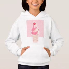 Sorvete rosa estético Hoodie 01