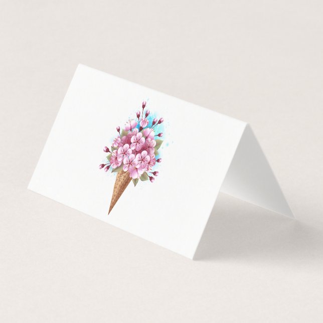 Sorvete Waffle Rosa Sakura Cone (Frente)