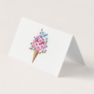 Sorvete Waffle Rosa Sakura Cone