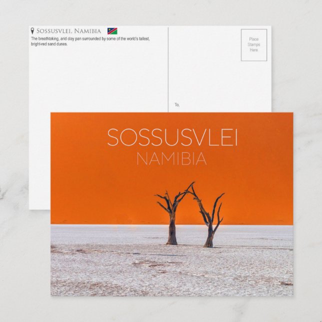 Sossusvlei, Namíbia Cartão Postal de Viagem (Frente/Verso)
