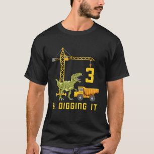 Sou 3 Camisa do Topo da Construção do Dinossauro