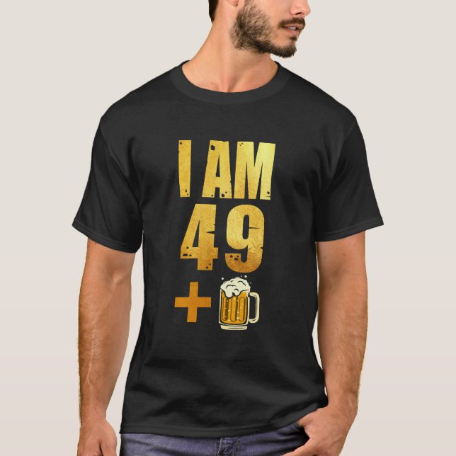 Sou 49 Mais 1 Camisa De Cerveja - 50º Aniversário  (Frente)