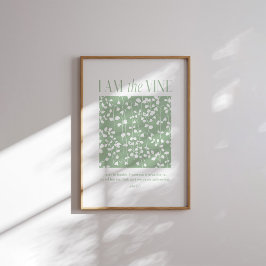 Sou a Escritura do Poster Cristão Vine John 15:5