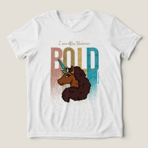 Sou Afro Unicorn   Design de brilho frio