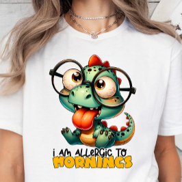 Sou alérgico a manhãs, sarcasmo, camiseta engraçad