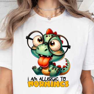 Sou alérgico a manhãs, sarcasmo, camiseta engraçad