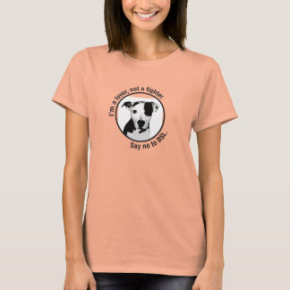 Sou amante, não lutador. Camisa Pitbull anti-BSL