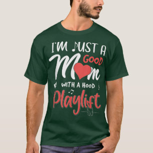 Sou apenas uma boa mãe com uma camiseta de lista d