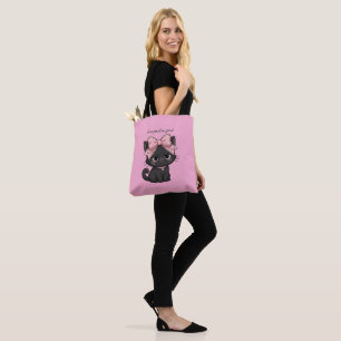 Sou Apenas Uma Garota Bolsa de Tote Gato Preto com