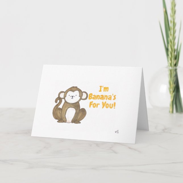 Sou Bananas para você - Cartão de Banana (Frente)