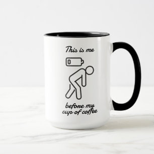 Sou eu antes da minha xícara de café