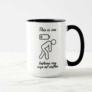 Sou eu antes da minha xícara de café