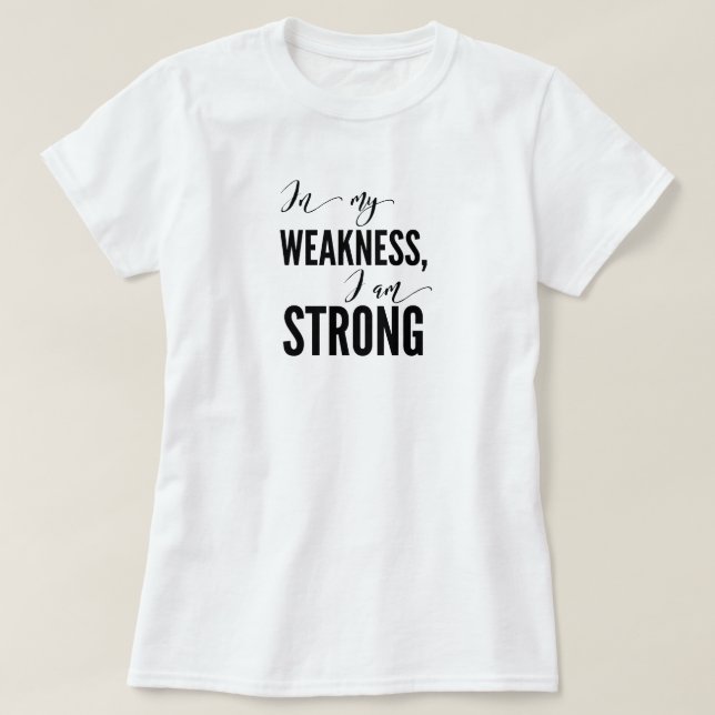 Sou Forte Camisa Motivacional (Frente do Design)