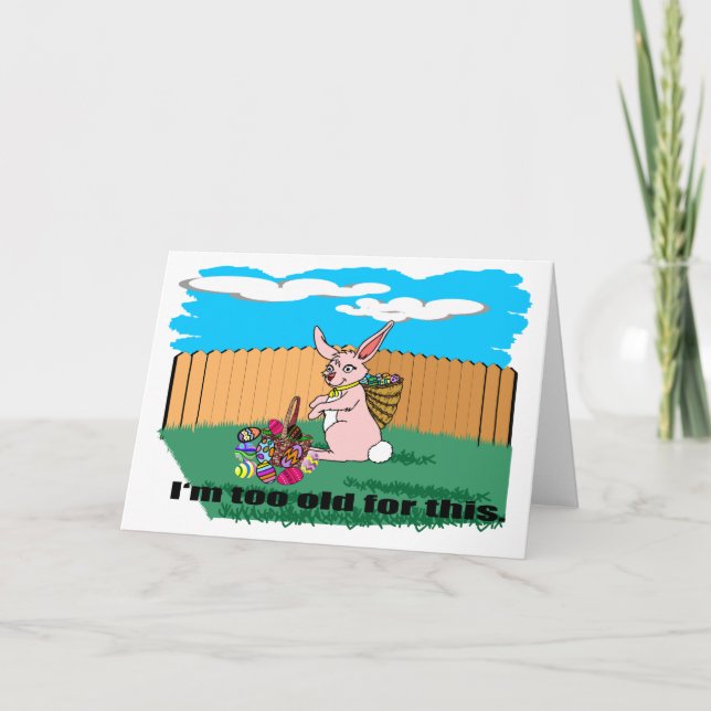 Sou muito velho cartão de Páscoa (Frente)
