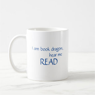 Sou o Dragão do Livro, ouve-me ler caneca