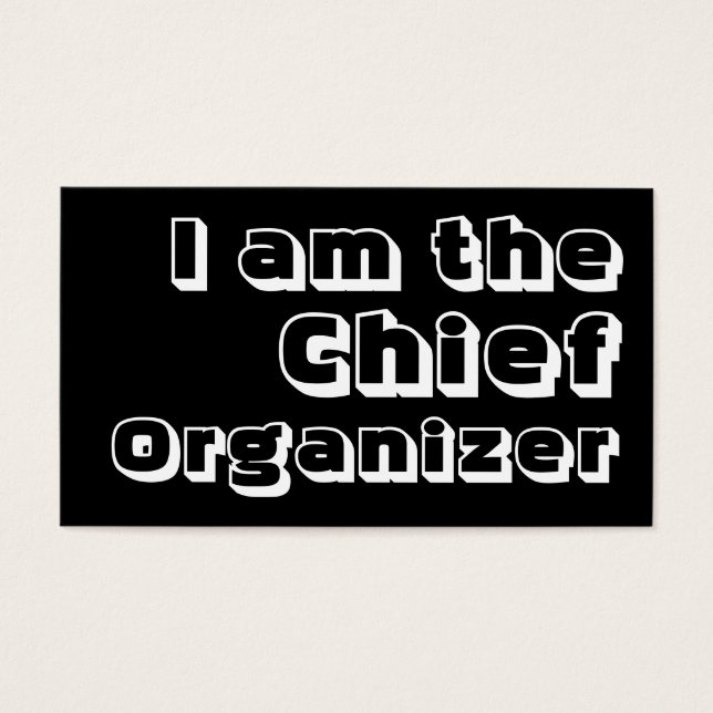 Sou O Organizador Principal. (Frente)