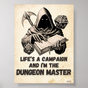 Sou o Poster de Jogos Mestres Dungeon