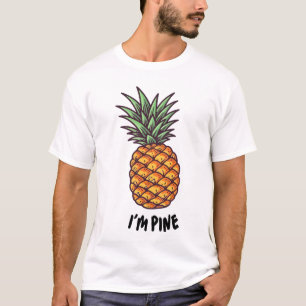 Sou Pine Funny Pineapple Camisa Homens Engraçados