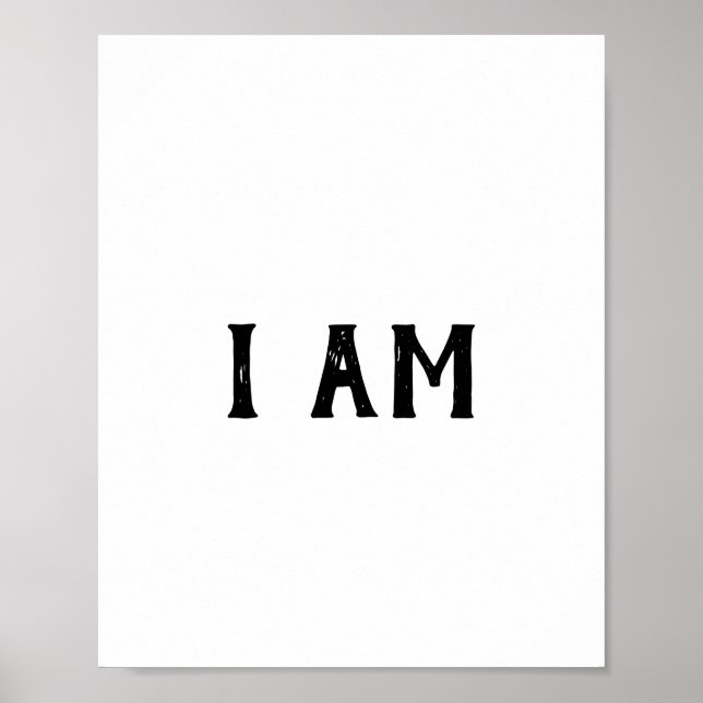Sou Poster de Arte Cristã Minimalista (Frente)