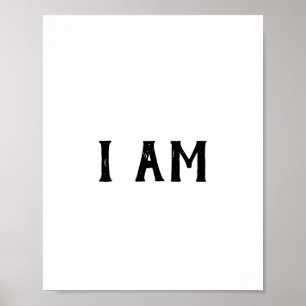 Sou Poster De Arte De Palavra Cristã Minimalista