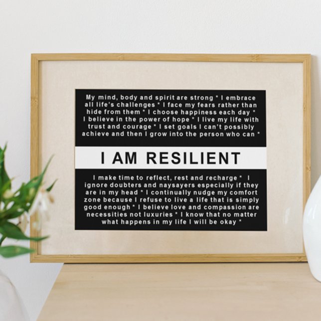 Sou Poster RESILIENTE para inspirá-lo e motivá-lo (Criador carregado)
