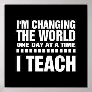 Sou professor. Citação Tipografia Art Poster