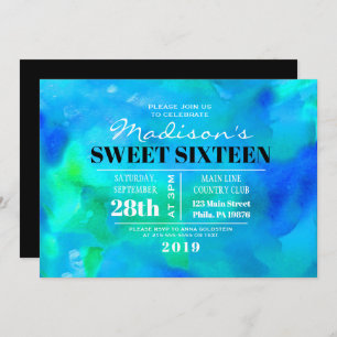 Sou Purple WATERCOLOR Doce 16 Convite