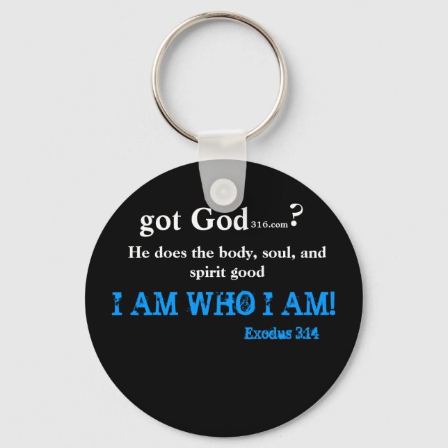 SOU QUEM SOU gotGod316.com CHAVEIROS (Frente)
