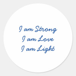 Sou um adesivo redondo leve