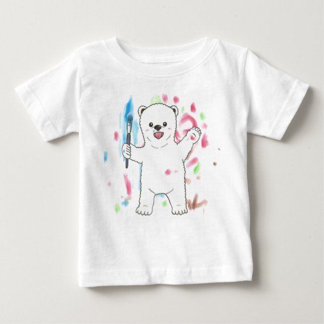 "Sou um artista!" Camiseta de bebê polar (Frente)